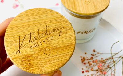 Kerzen mit Aufschrift Erzieherin mit Herz und Kitaleitung mit Herz