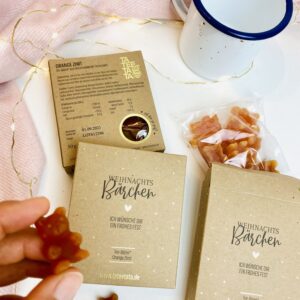 Weihnachtsbärchen Orange Zimt, Weihnachtsgeschenk Erzieherin