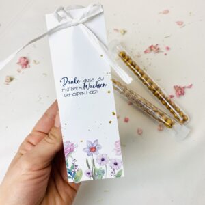 Abschiedsgeschenk Erzieherin Karte und Schokolade